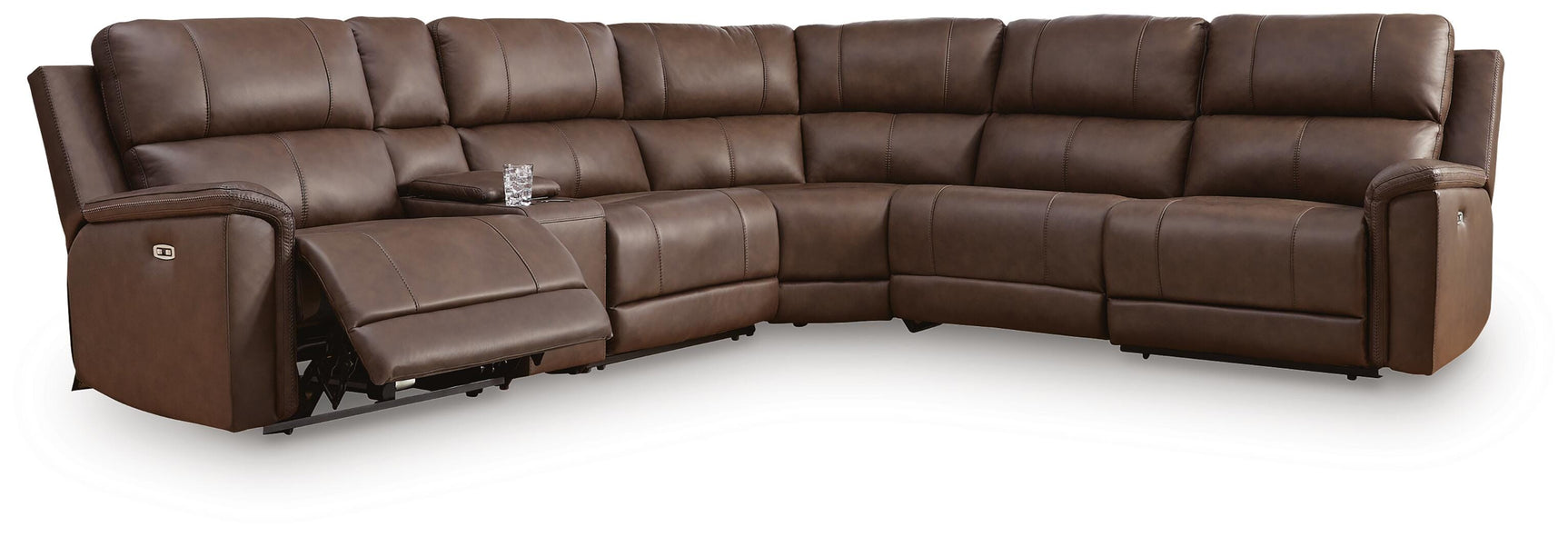 Beryton Espresso 6-Piece Power Reclining Sectional