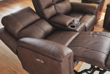Beryton Espresso Power Reclining Loveseat with Console
