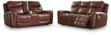Bexhurst Mahogany Power Reclining Sofa and Loveseat