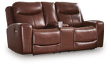 Bexhurst Mahogany Power Reclining Sofa and Loveseat