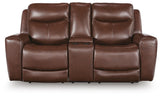 Bexhurst Mahogany Power Reclining Sofa and Loveseat