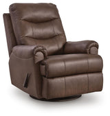 Dolinger Espresso Swivel Glider Recliner (Online Special Price)