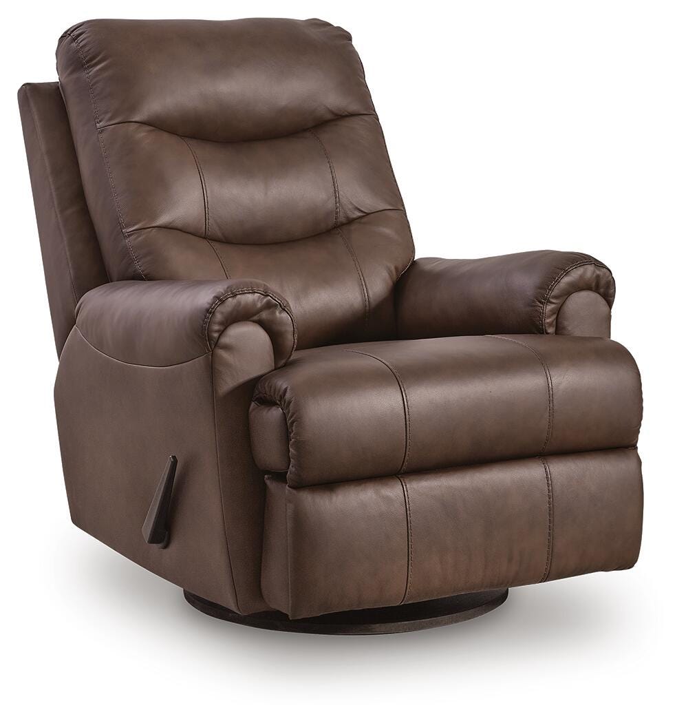 Dolinger Espresso Swivel Glider Recliner (Online Special Price)