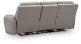 Real Moments Ash Power Reclining Sofa with Audio Seating