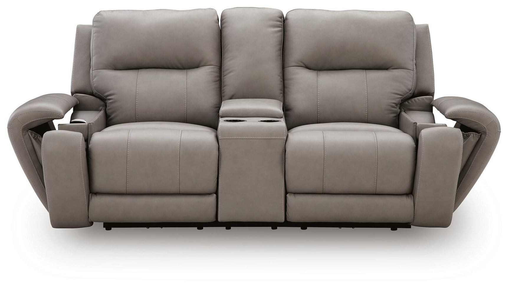 Real Moments Ash Power Reclining Loveseat with Audio Seating