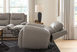 Real Moments Ash Power Reclining Loveseat with Audio Seating