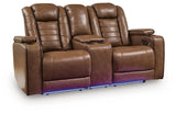 Gruaro Amber Power Reclining Loveseat with Console