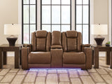 Gruaro Amber Power Reclining Loveseat with Console