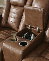 Gruaro Amber Power Reclining Loveseat with Console