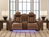 Gruaro Amber Power Reclining Loveseat with Console