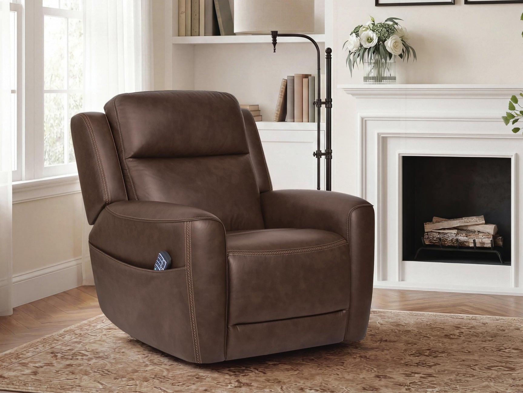 4Z-Tribano Espresso Power Lift Recliner
