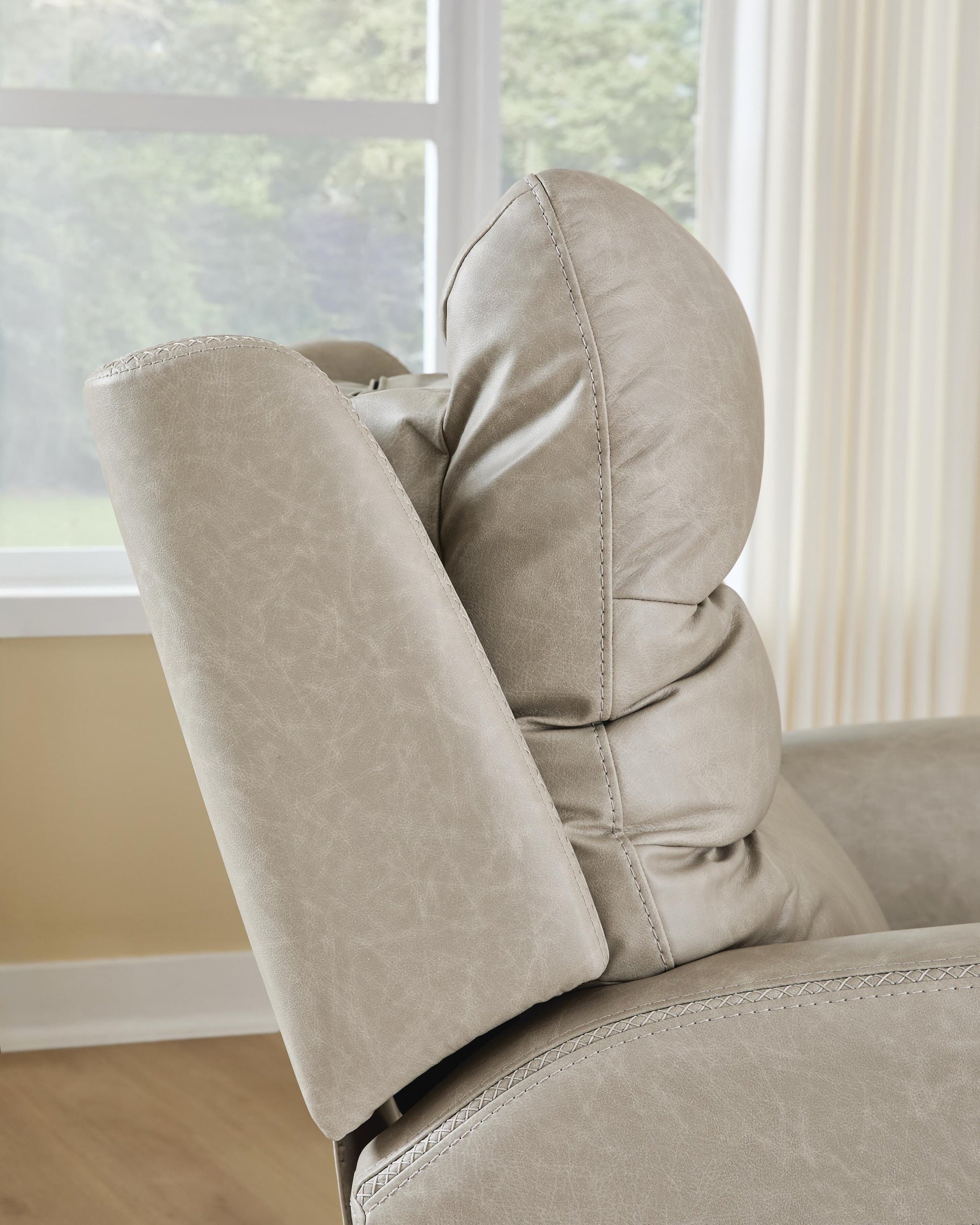 Motion-Max Stonewash Swivel Glider Power Recliner