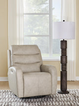 Motion-Max Stonewash Swivel Glider Power Recliner
