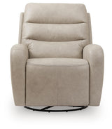 Motion-Max Stonewash Swivel Glider Power Recliner