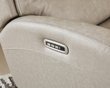 Motion-Max Stonewash Swivel Glider Power Recliner