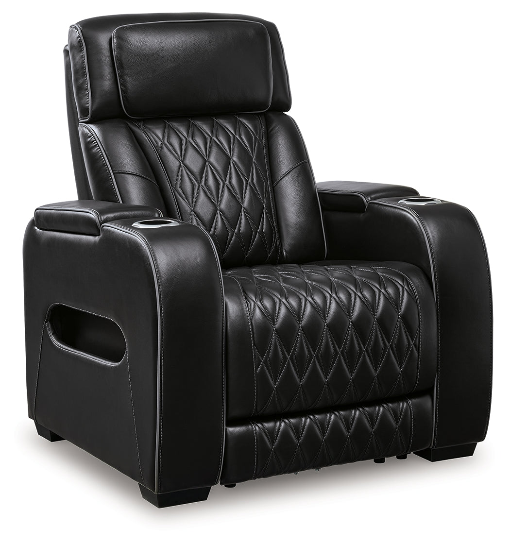 Boyington Black Power Recliner - Ornate Home