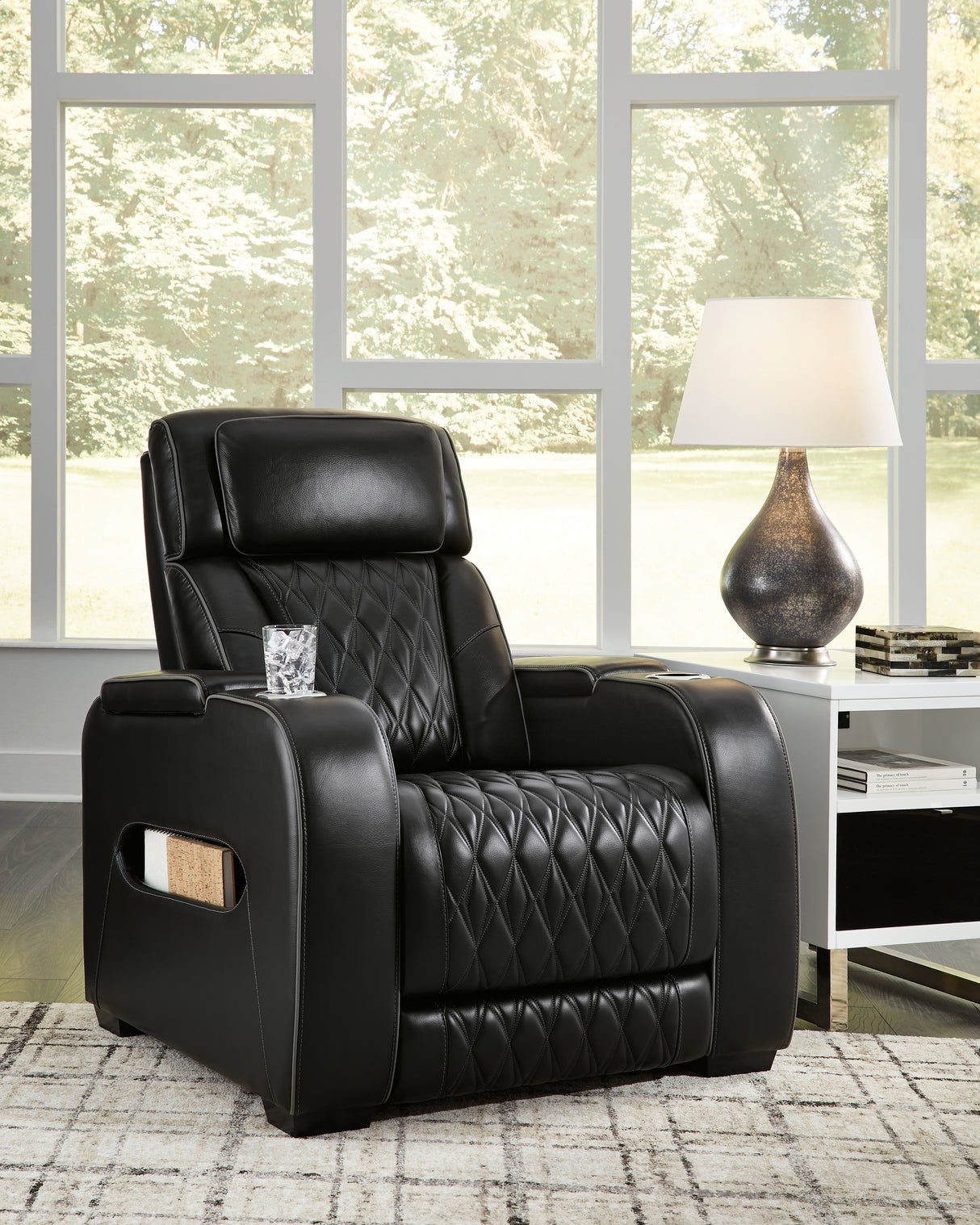 Boyington Black Power Recliner - Ornate Home