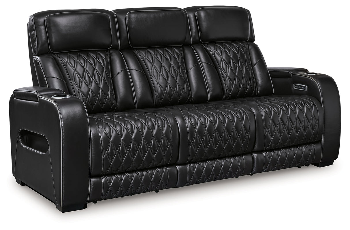 Boyington Black Power Reclining Sofa - Ornate Home