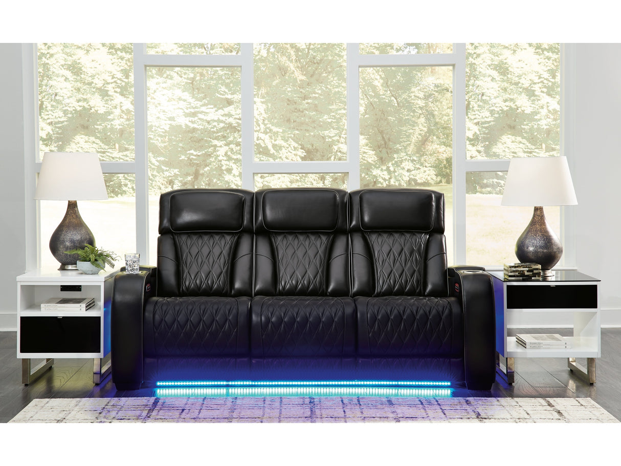 Boyington Black Power Reclining Sofa - Ornate Home