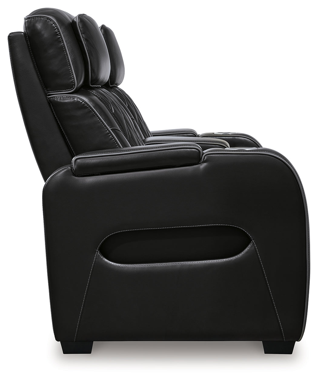 Boyington Black Power Reclining Loveseat with Console - Ornate Home