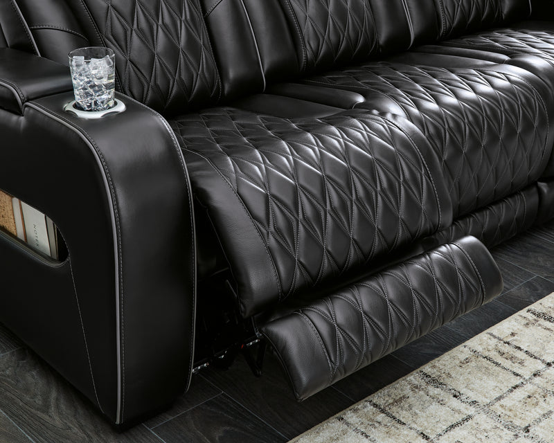 Boyington Black Power Reclining Sofa and Loveseat - Ornate Home