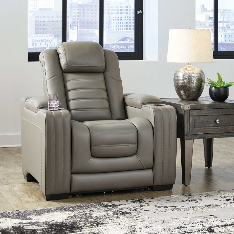 (Online Special Price) Backtrack Gray Power Recliner - Ornate Home