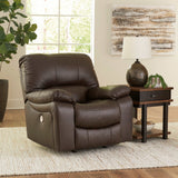 Leesworth Dark Brown Power Reclining Living Room Set / 3pc - Ornate Home