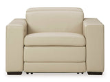 (Online Special Price) Texline Sand Leather Power Recliner - Ornate Home