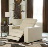 Texline Sand Leather Power Recliner - Ornate Home