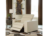 (Online Special Price) Texline Sand Leather Power Recliner - Ornate Home