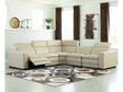 (Online Special Price) Texline Sand Leather Power Reclining Symmetrical Corner Sectional - Ornate Home