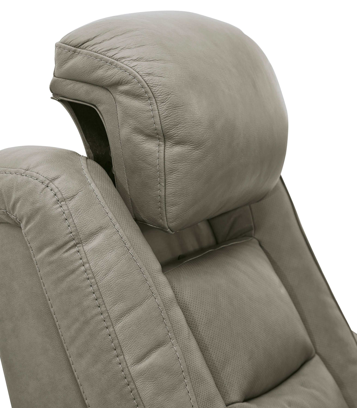 The Man-Den Gray Power Recliner - Ornate Home