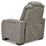 The Man-Den Gray Power Recliner - Ornate Home