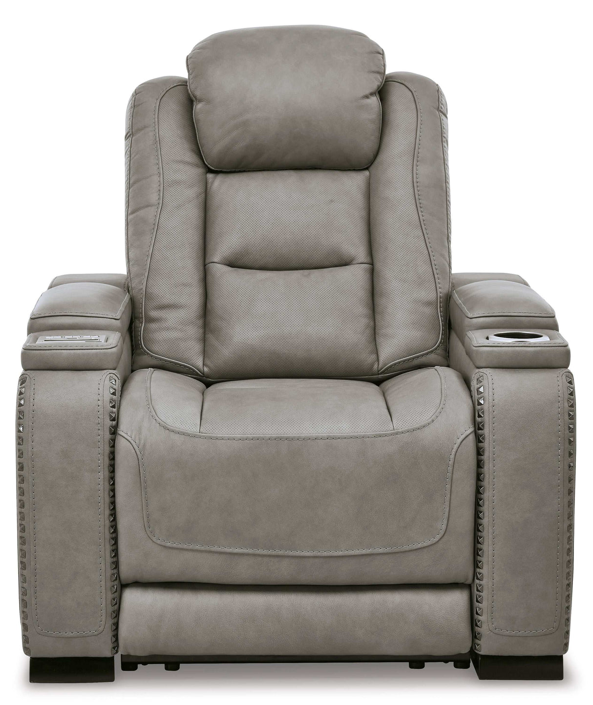 The Man-Den Gray Power Recliner - Ornate Home