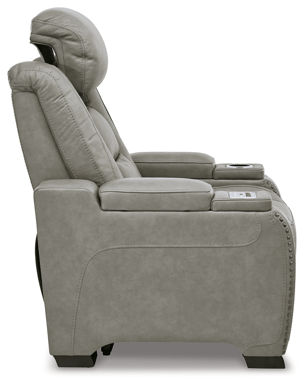 The Man-Den Gray Power Reclining Sofa and Recliner - Ornate Home