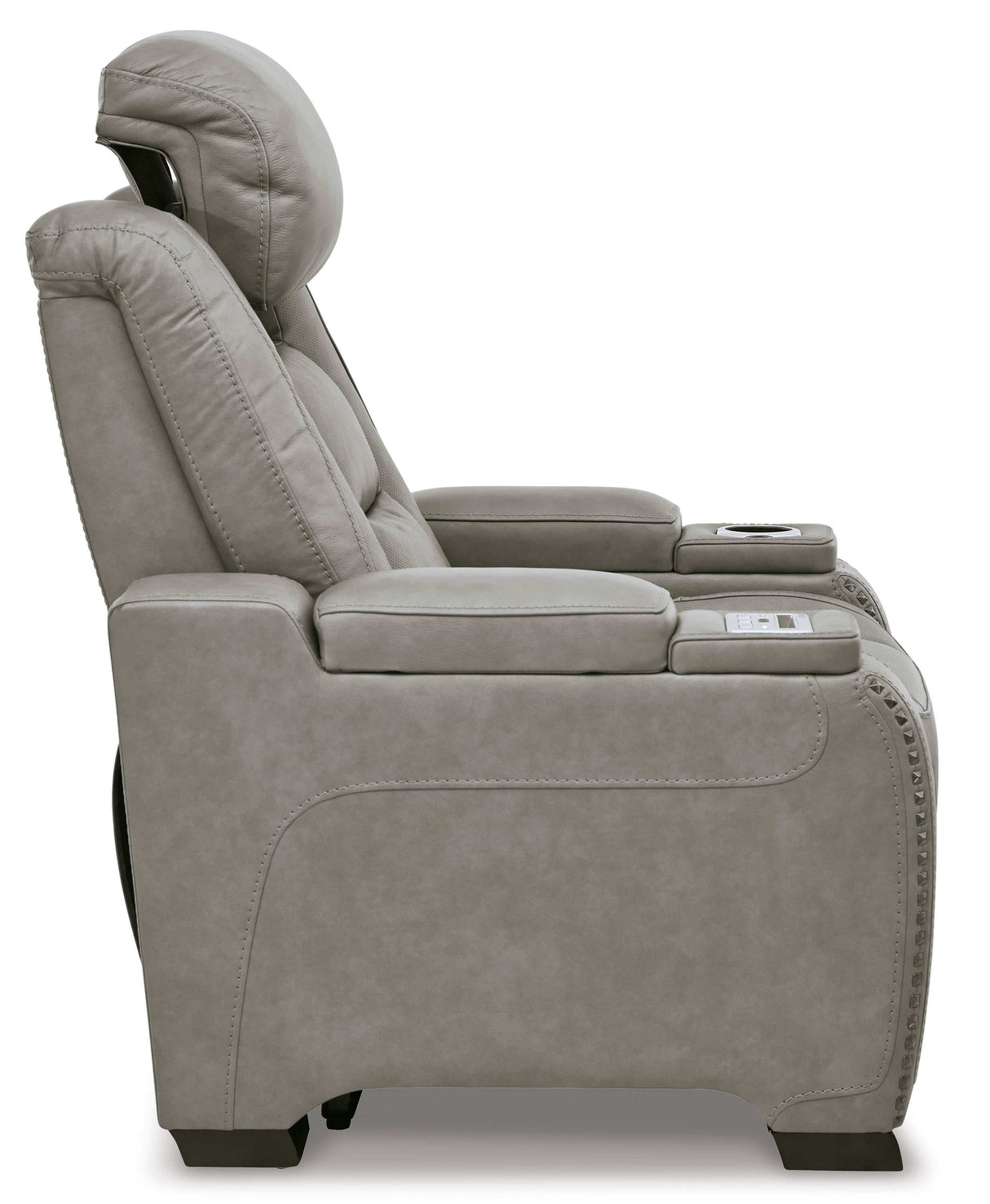 The Man-Den Gray Power Recliner - Ornate Home