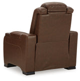 The Man-Den Mahogany Power Reclining Sofa and Recliner - Ornate Home