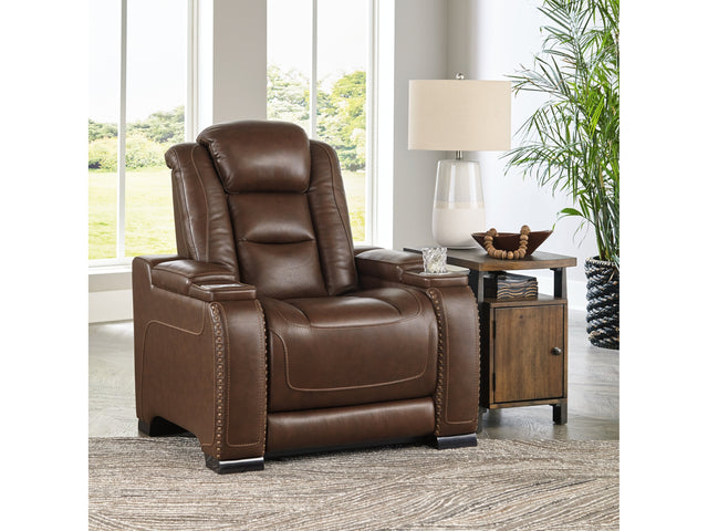 The Man-Den Mahogany Power Recliner - Ornate Home