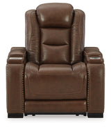 The Man-Den Mahogany Power Recliner - Ornate Home