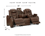 The Man-Den Mahogany Power Reclining Sofa and Recliner - Ornate Home