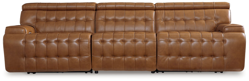 Temmpton Chocolate 3-Piece Power Reclining Sectional Sofa - Ornate Home