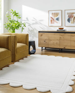 Uhuro White Geometric Area Rug - Ornate Home