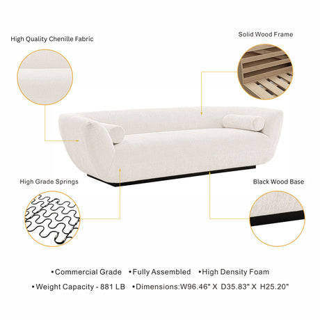 Ulka Sofa in Cream - Ornate Home