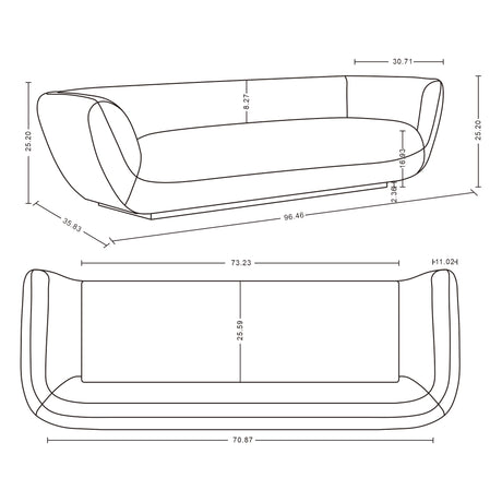 Ulka Sofa in Light Brown - Ornate Home