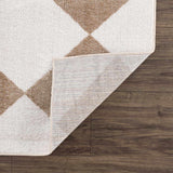 Ulric Brown Diamond Washable Area Rug - Ornate Home