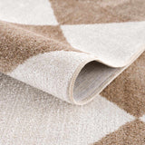 Ulric Brown Diamond Washable Area Rug - Ornate Home