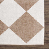 Ulric Brown Diamond Washable Area Rug - Ornate Home