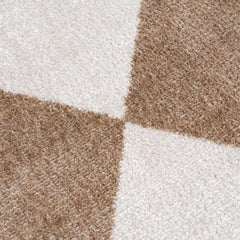 Ulric Brown Diamond Washable Area Rug - Ornate Home