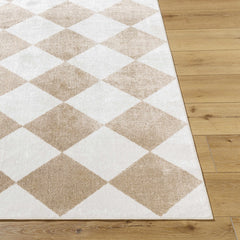 Ulric Brown Diamond Washable Area Rug - Ornate Home