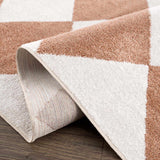 Ulric Chestnut Diamond Washable Area Rug - Ornate Home